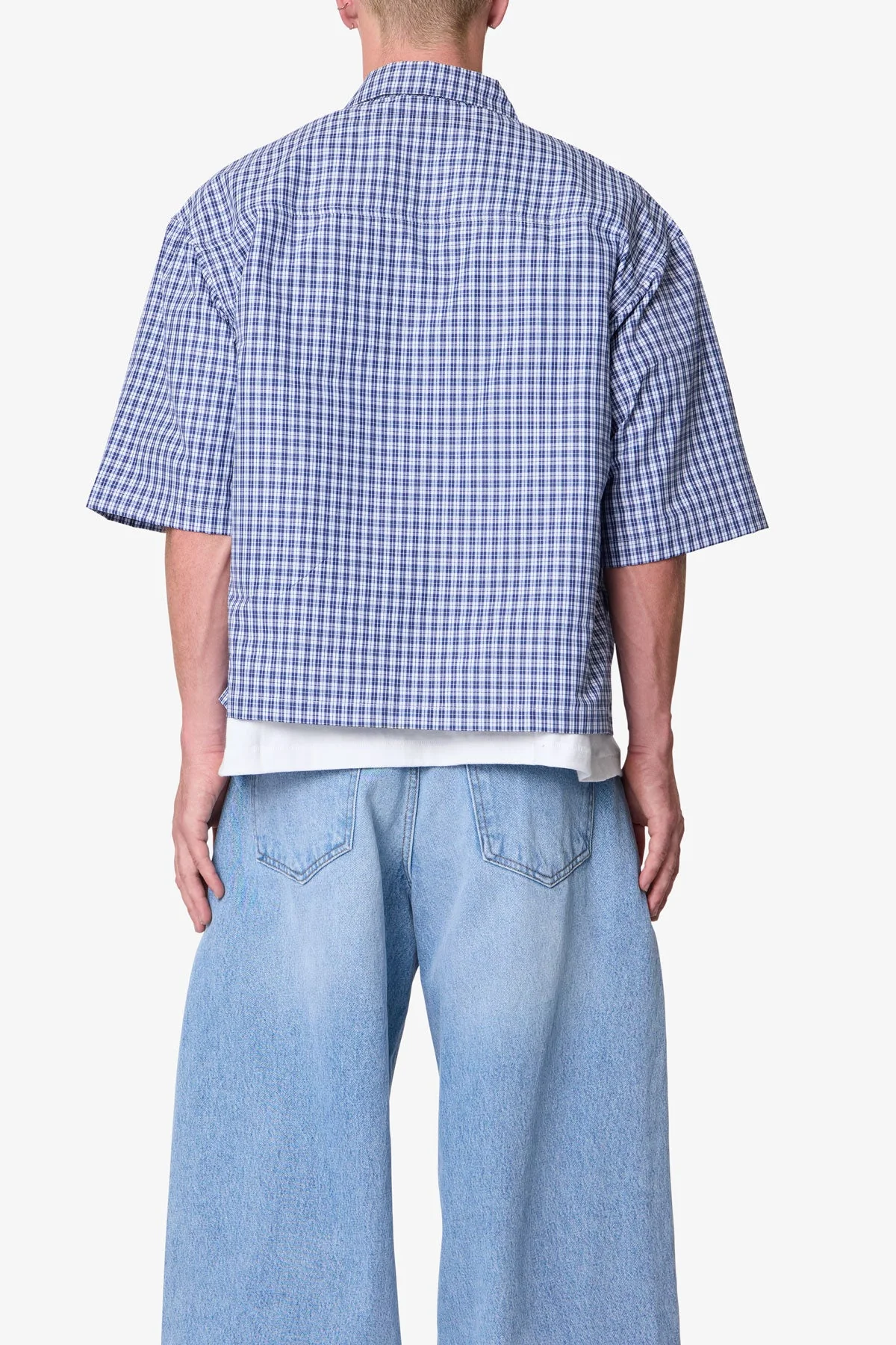 Crispy Poplin Over Shirt - Blue - Image 5