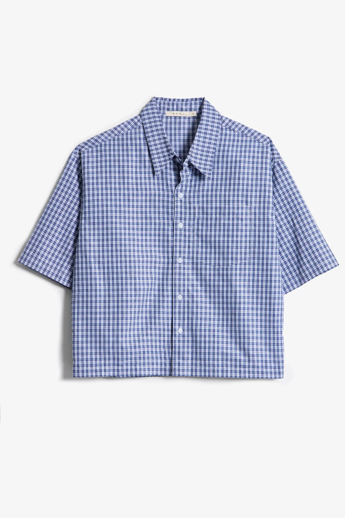 Crispy Poplin Over Shirt - Blue - Image 8