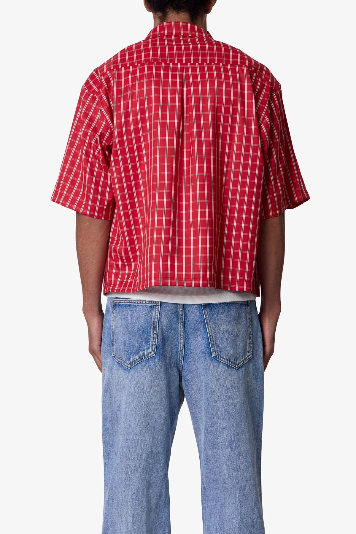 Crispy Poplin Over Shirt - Red - Image 5
