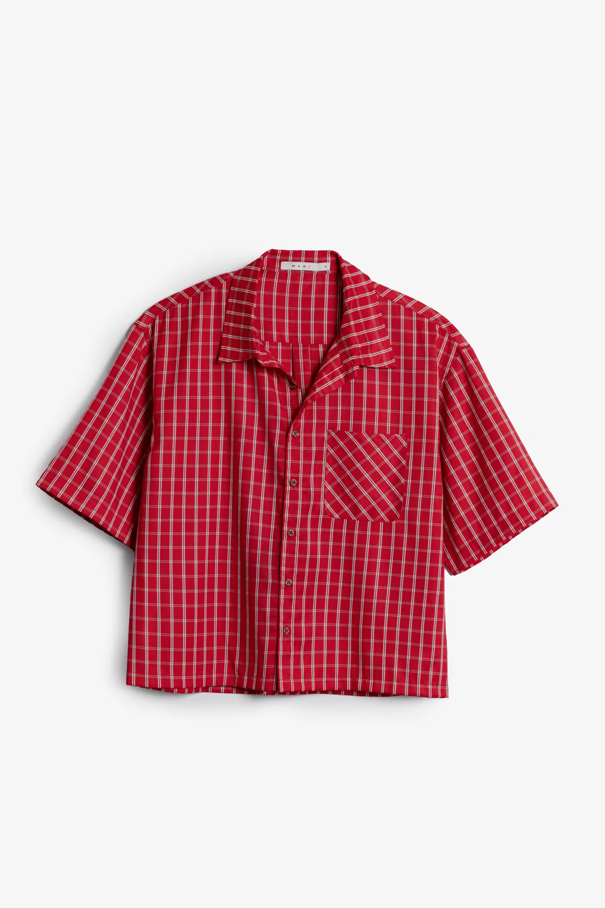 Crispy Poplin Over Shirt - Red - Image 8