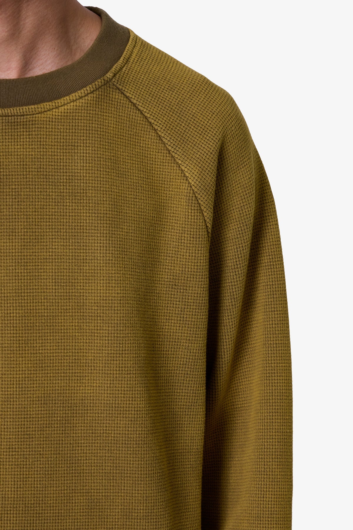 Washed Thermal L/S Tee - Washed Olive - Image 7