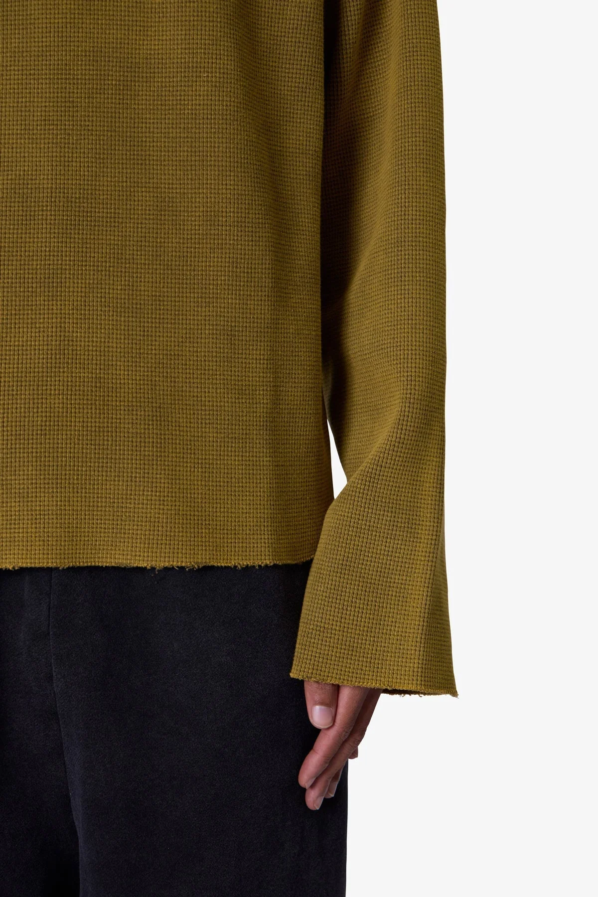Washed Thermal L/S Tee - Washed Olive - Image 8