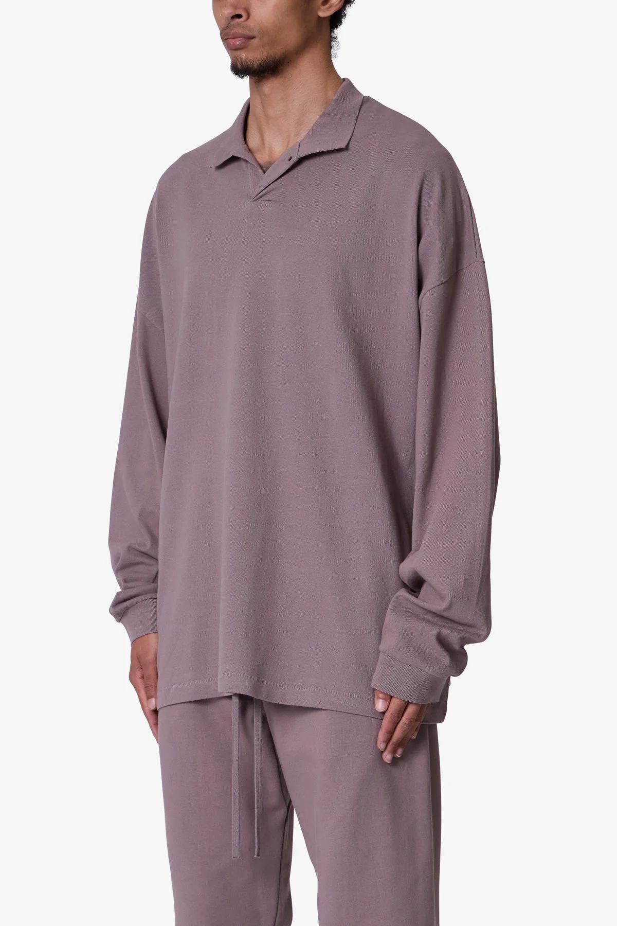 Every Day L/S Polo - Mauve - Image 3