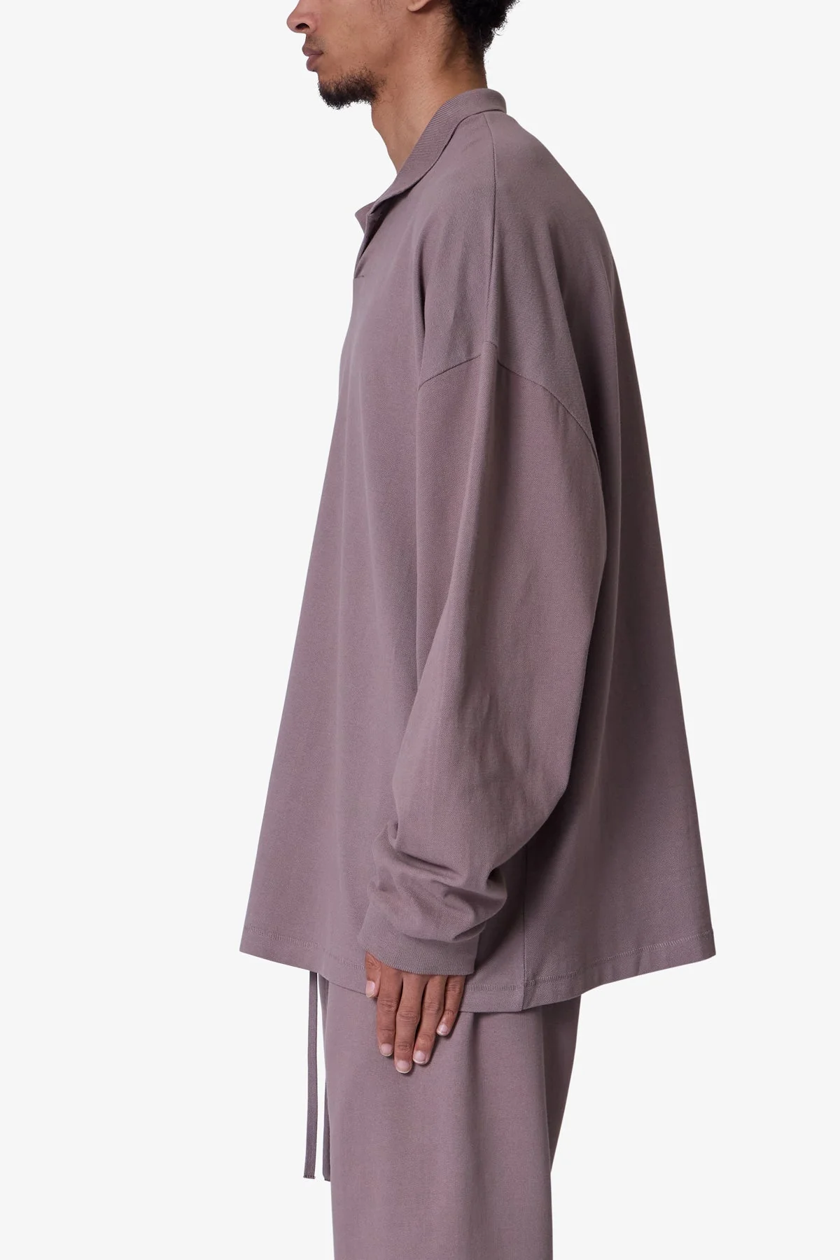 Every Day L/S Polo - Mauve - Image 4