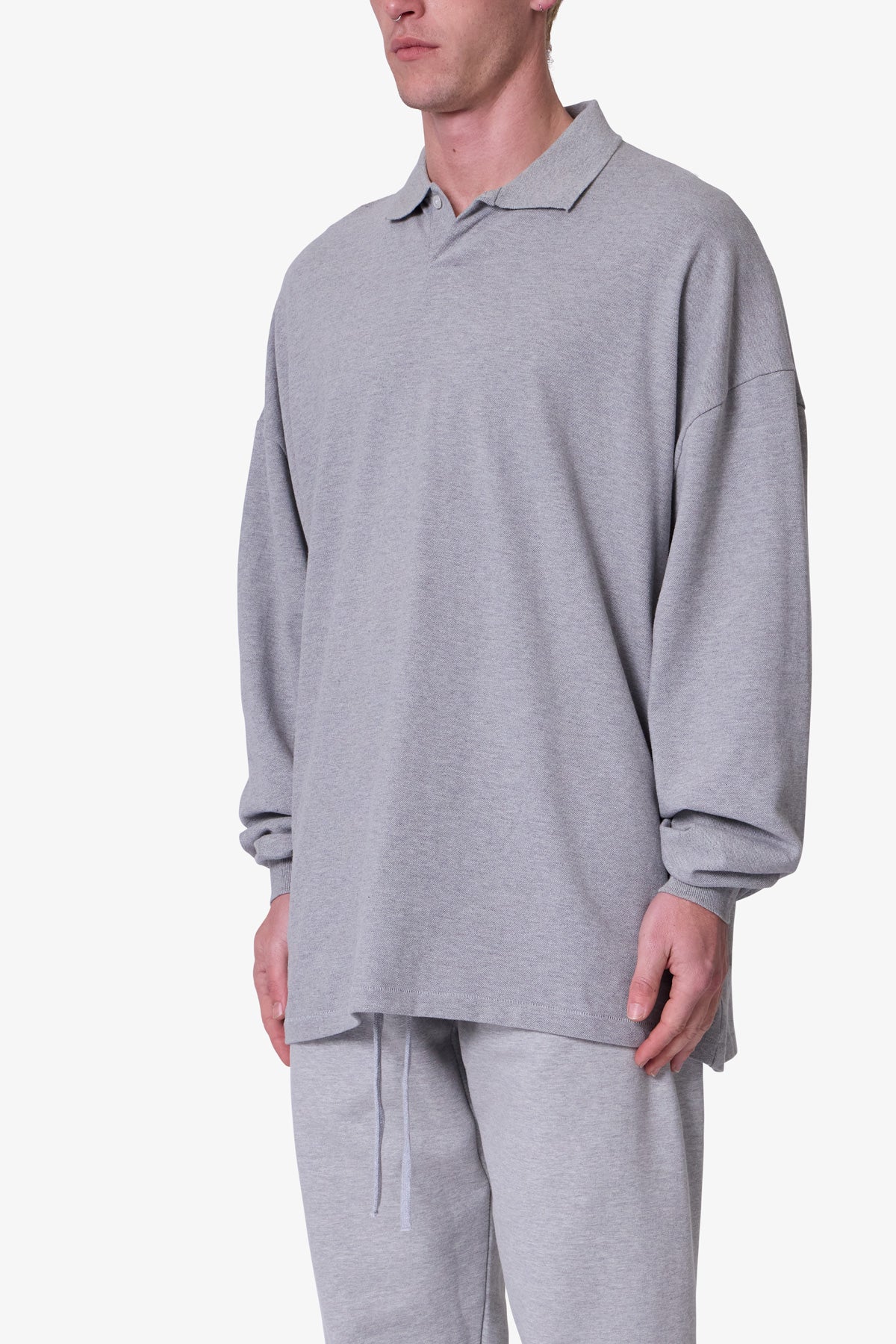 Every Day L/S Polo - Marled Grey - Image 3