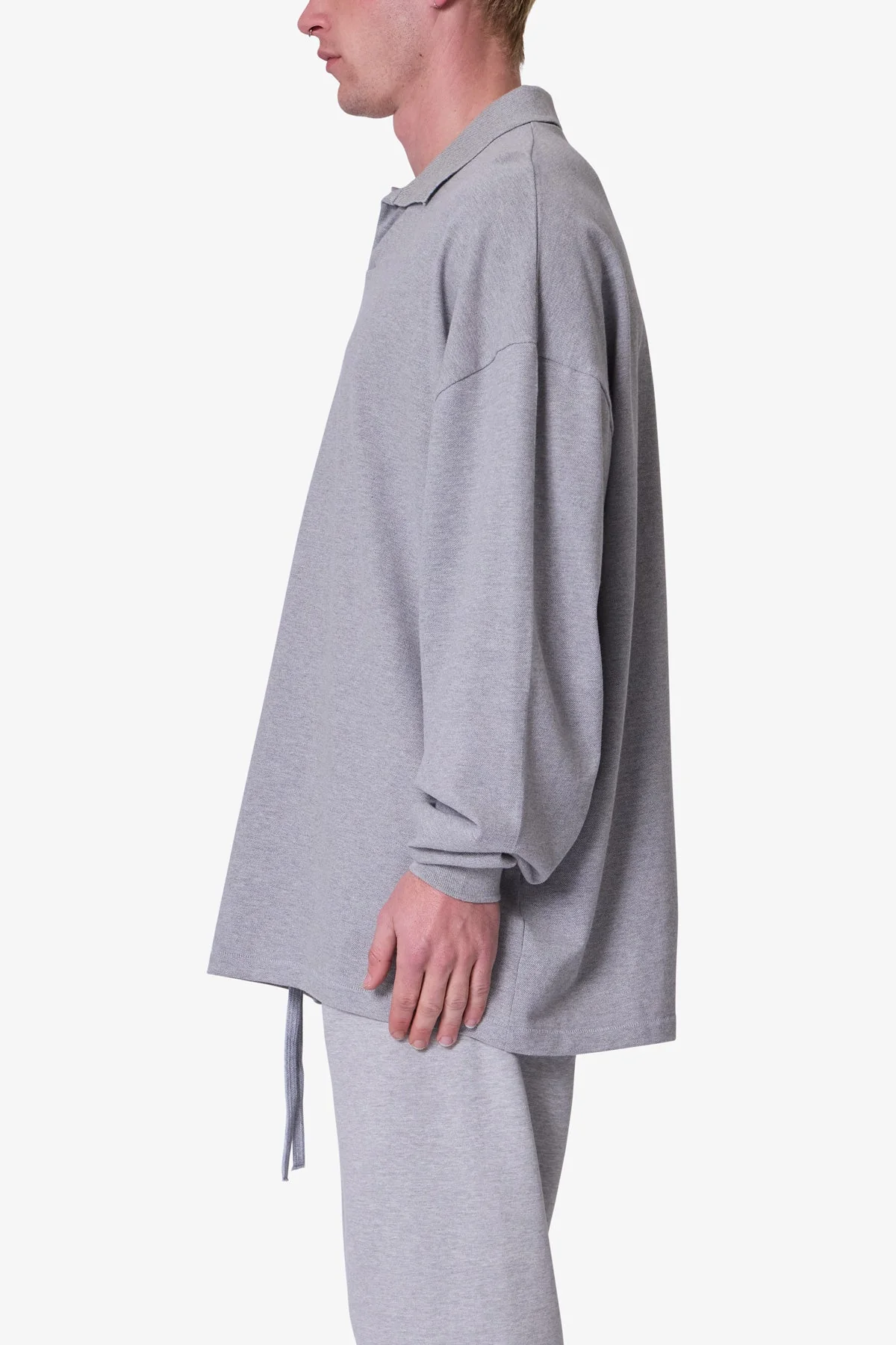 Every Day L/S Polo - Marled Grey - Image 4