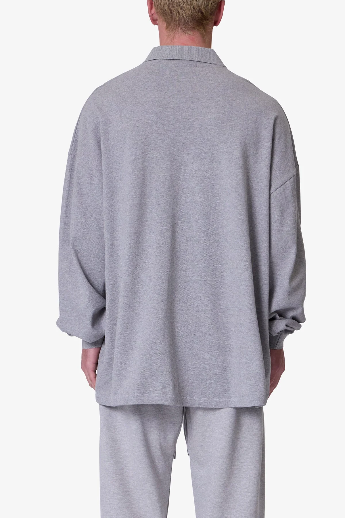 Every Day L/S Polo - Marled Grey - Image 5