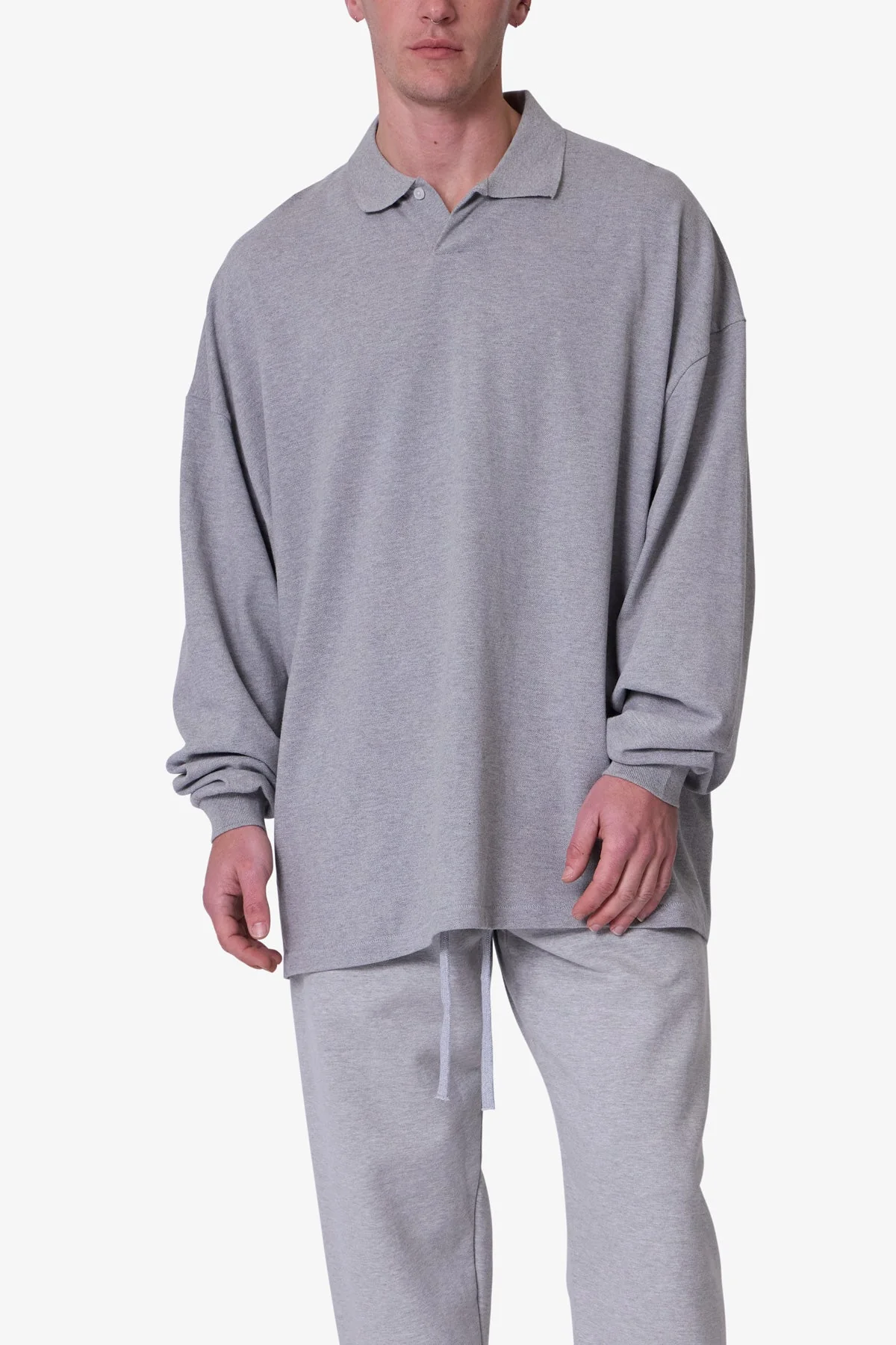 Every Day L/S Polo - Marled Grey - Image 6