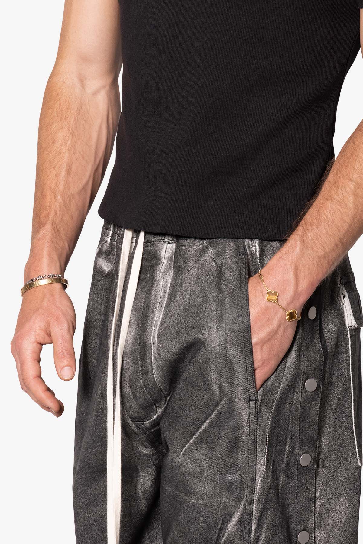 Fitted Ribbed Tee - Black - Image 7