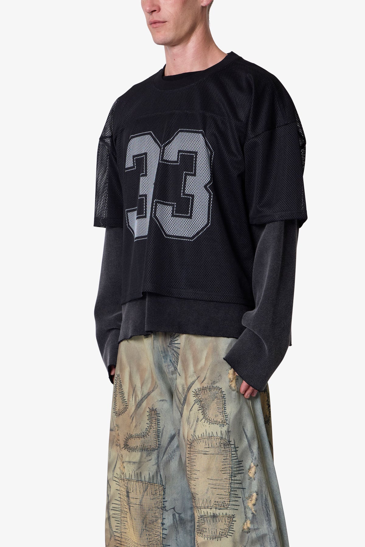 Football Mesh Jersey - Black - Image 3
