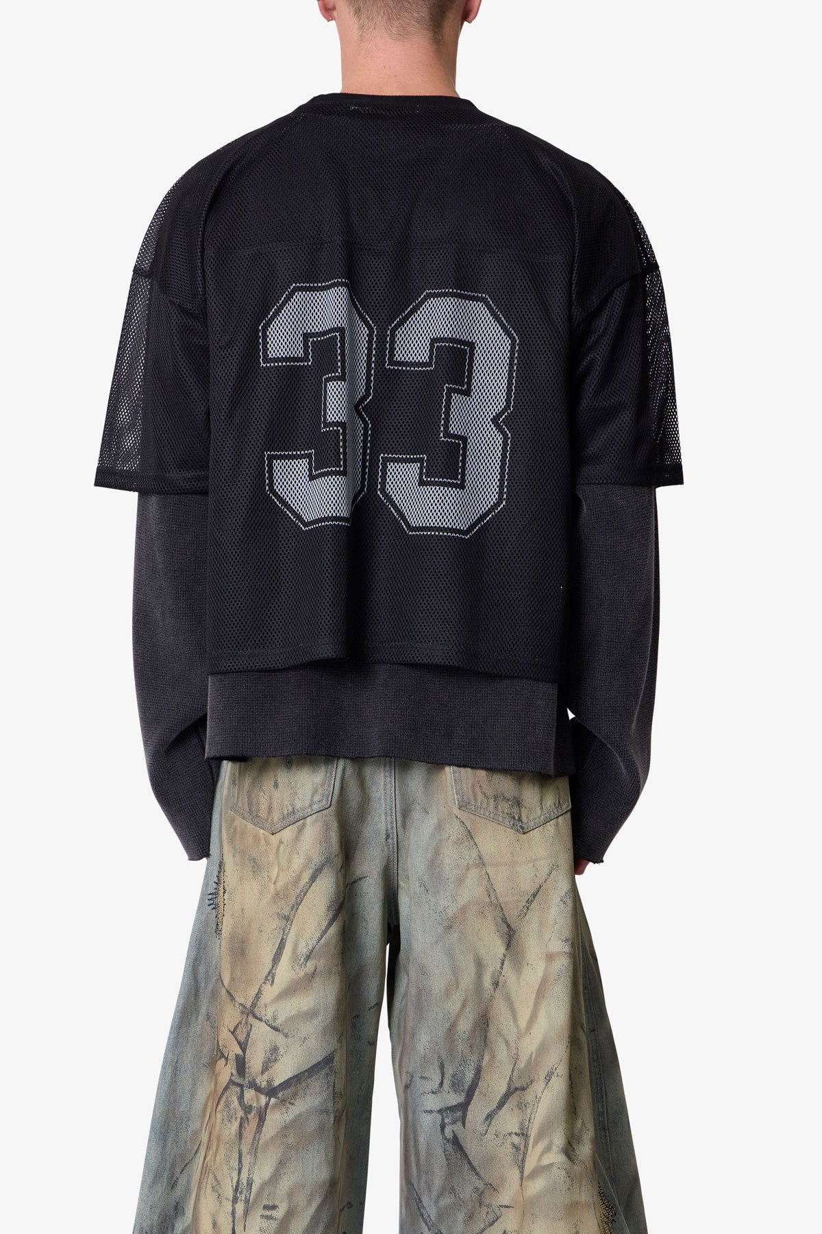 Football Mesh Jersey - Black - Image 5