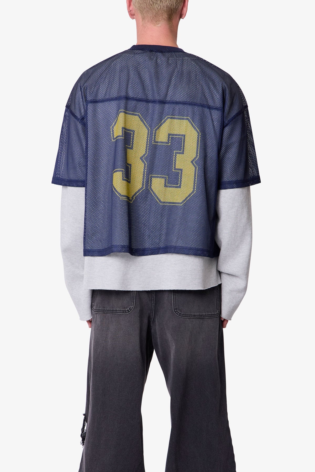 Football Mesh Jersey - Navy - Image 5