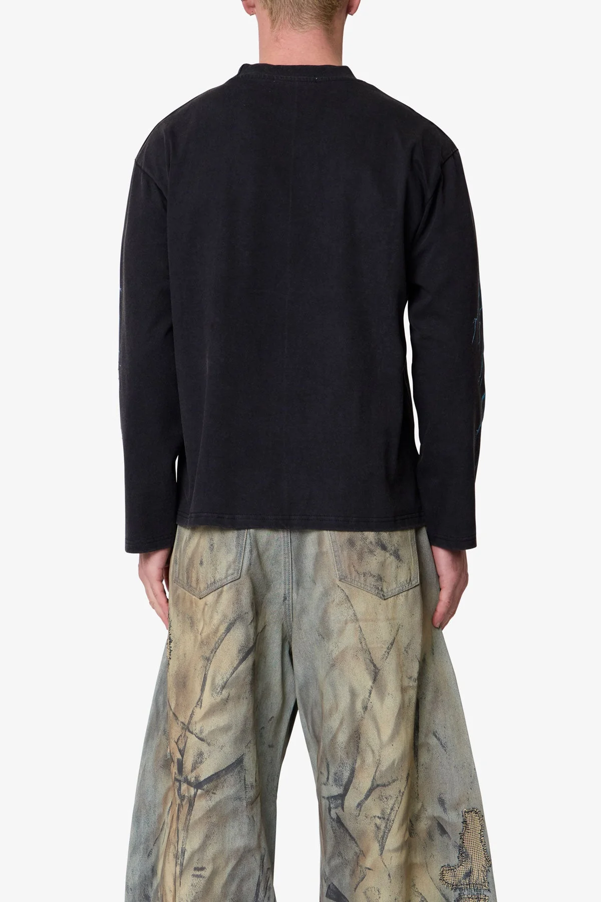 Gem Skull L/S Tee - Black - Image 5
