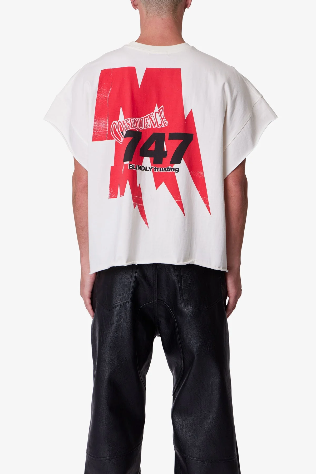 Grim Cutoff Tee - Off White - Image 5