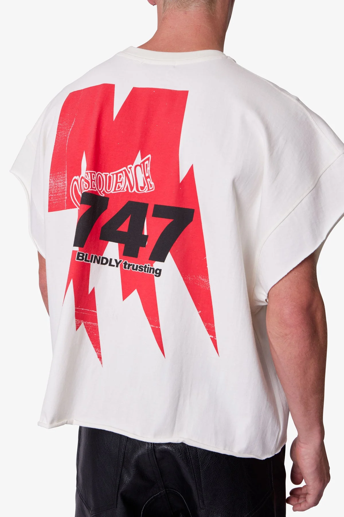 Grim Cutoff Tee - Off White - Image 9