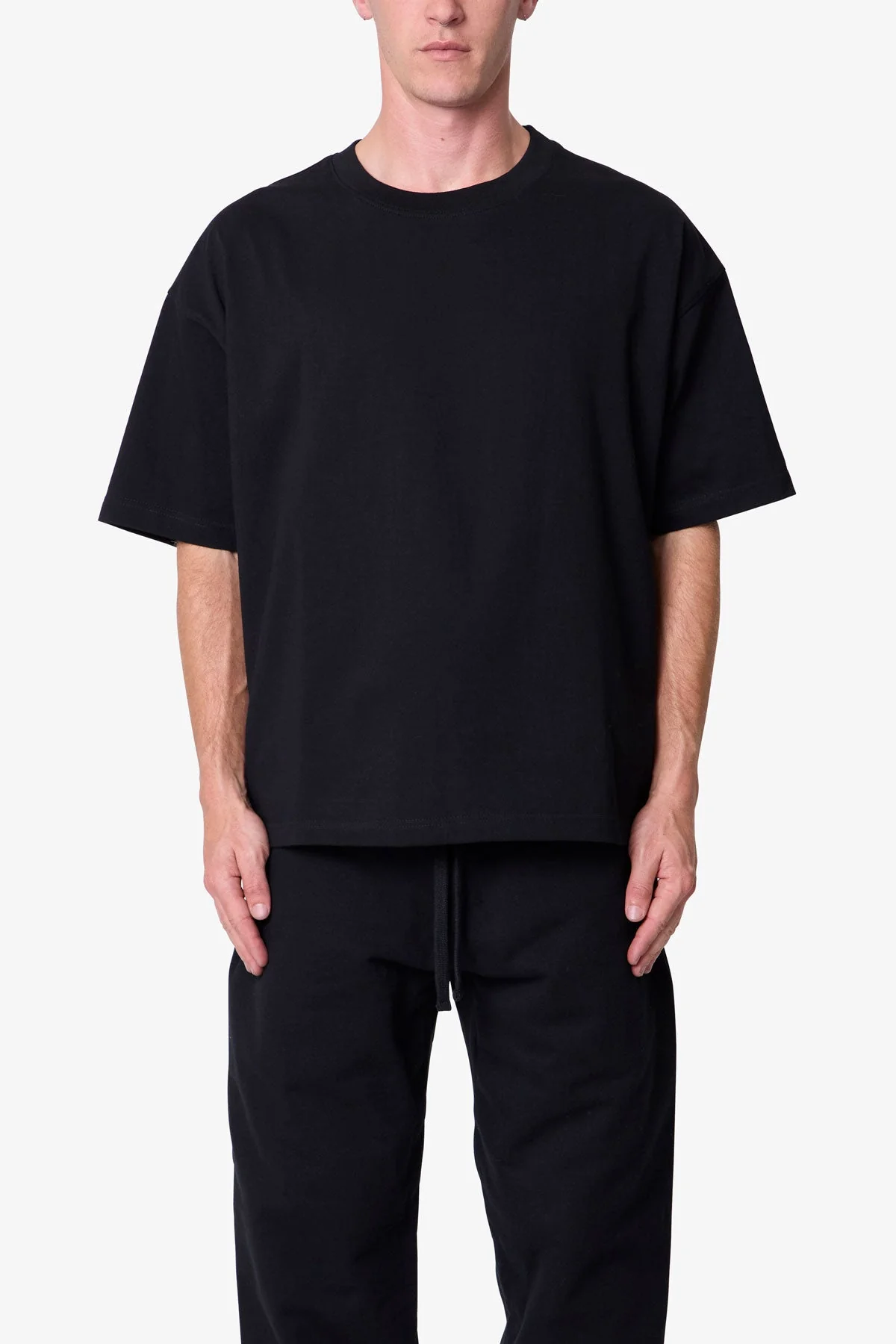 Heavy Basic Boxy Tee - Black - Image 2