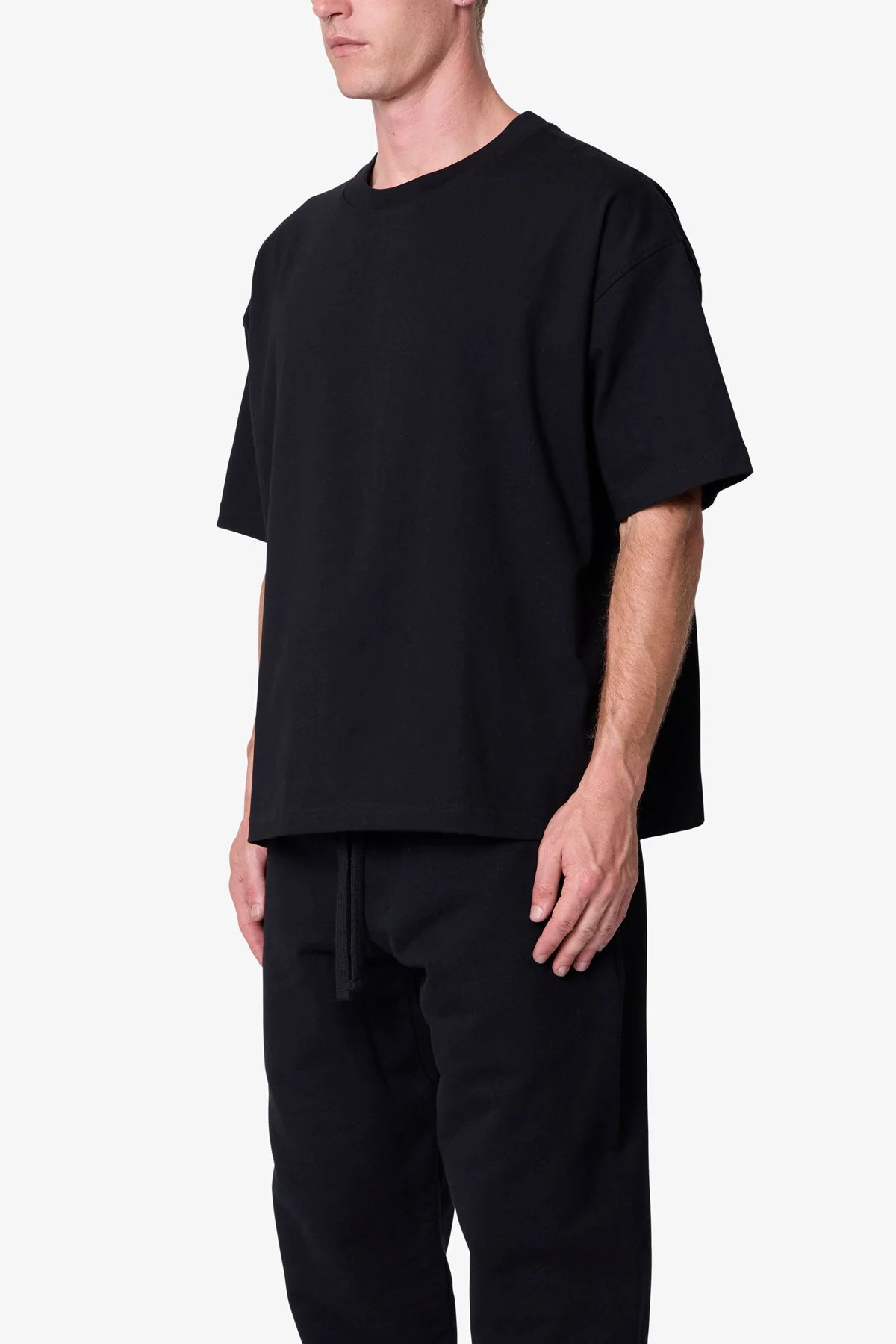 Heavy Basic Boxy Tee - Black - Image 3