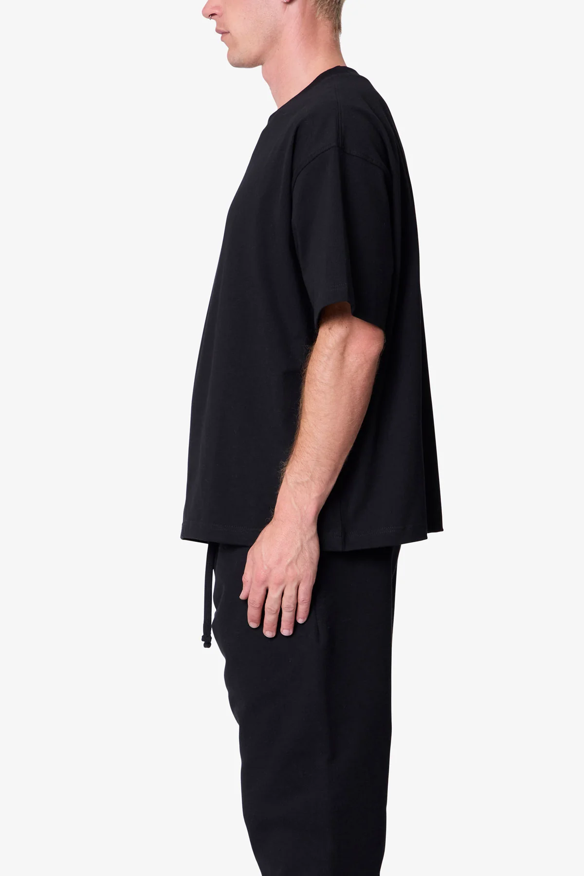 Heavy Basic Boxy Tee - Black - Image 4
