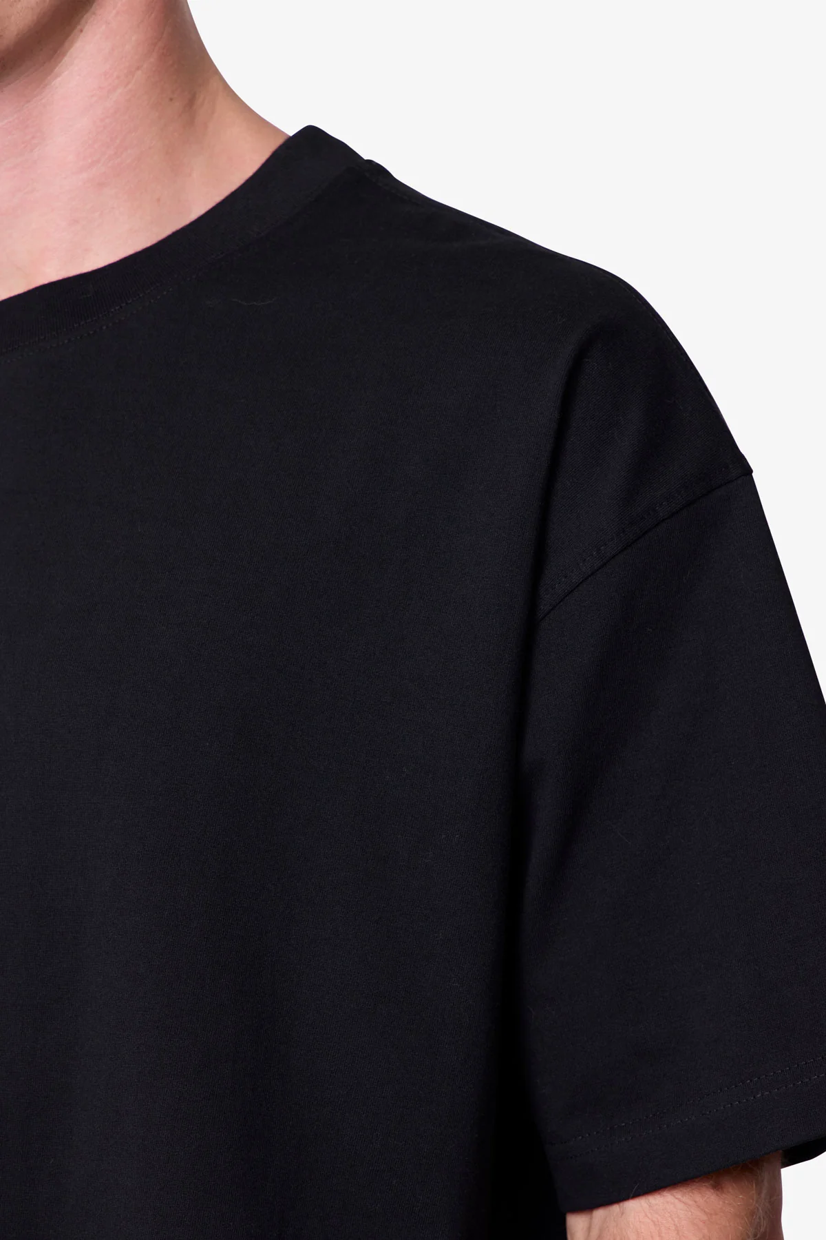 Heavy Basic Boxy Tee - Black - Image 7