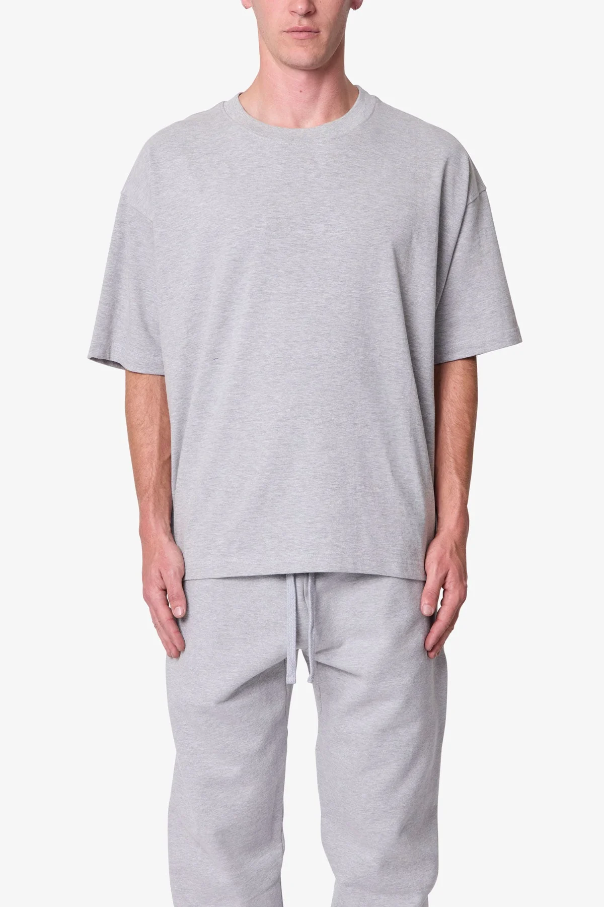 Heavy Basic Boxy Tee - Marled Grey - Image 2