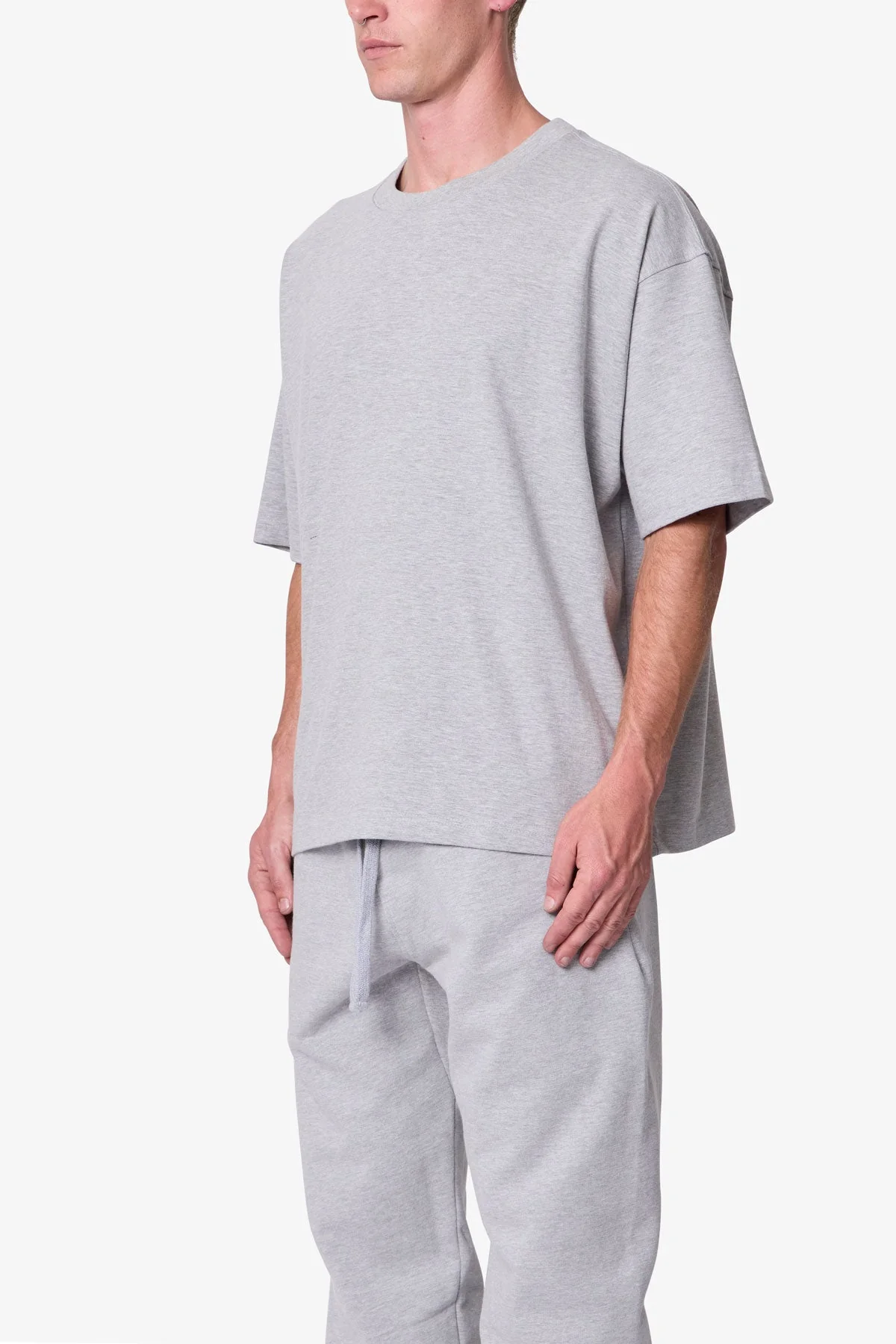 Heavy Basic Boxy Tee - Marled Grey - Image 3
