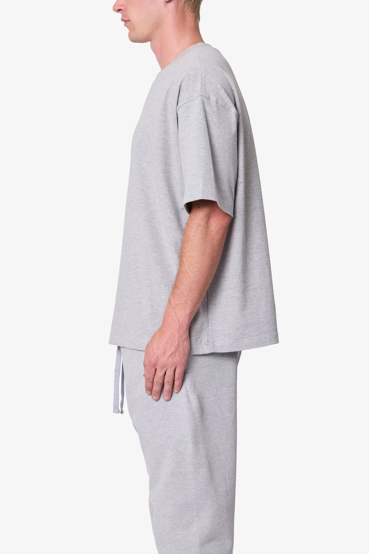 Heavy Basic Boxy Tee - Marled Grey - Image 4