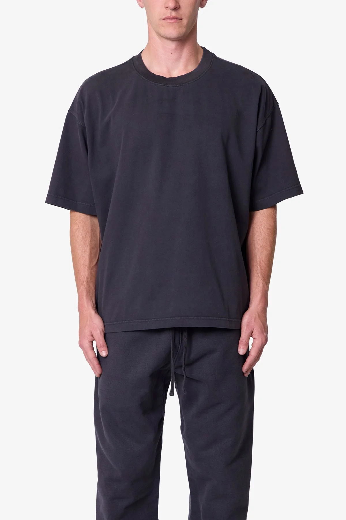 Heavy Basic Boxy Tee - Washed Black - Image 2