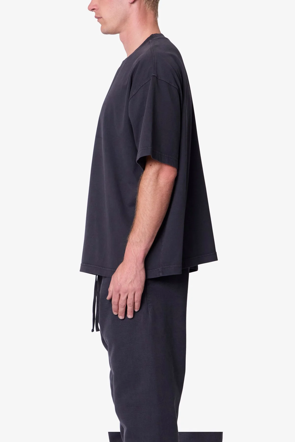 Heavy Basic Boxy Tee - Washed Black - Image 4