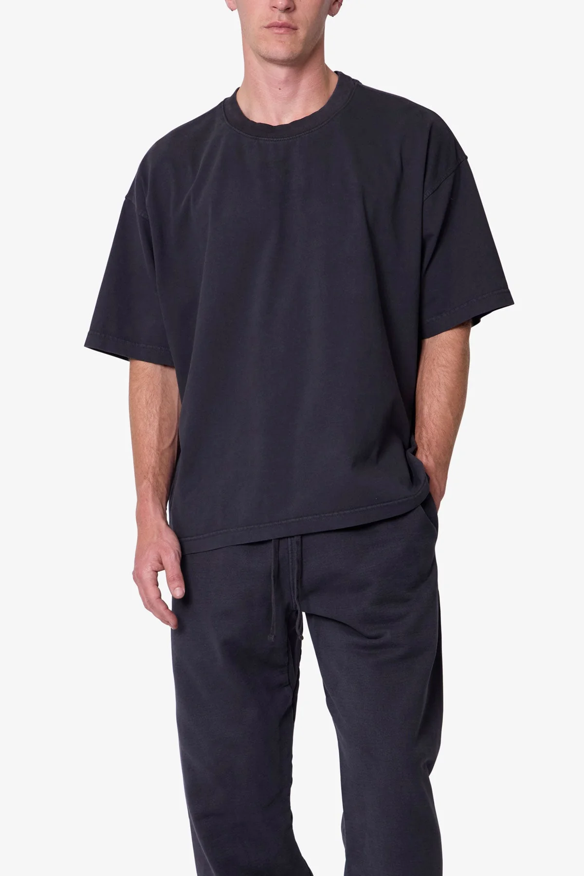 Heavy Basic Boxy Tee - Washed Black - Image 6