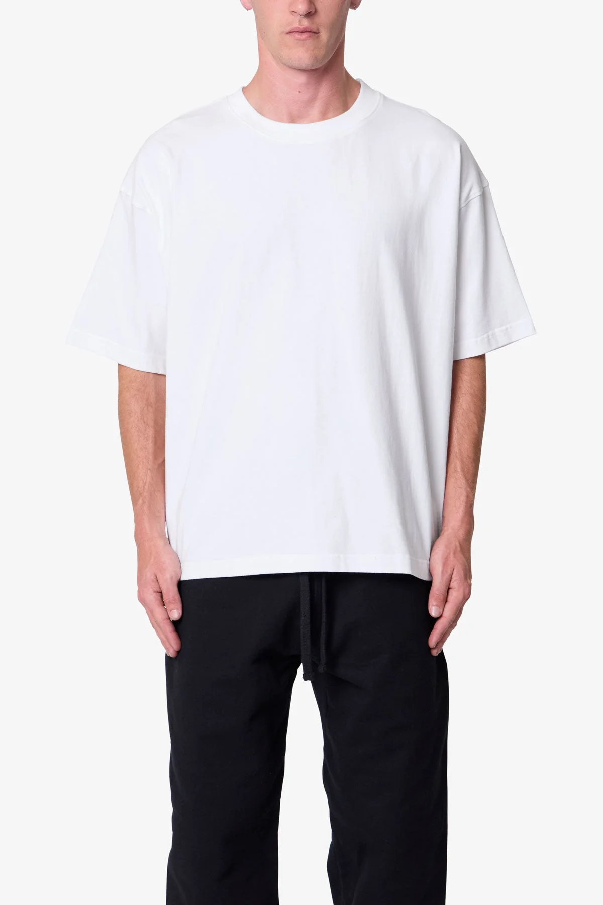 Heavy Basic Boxy Tee - White - Image 2