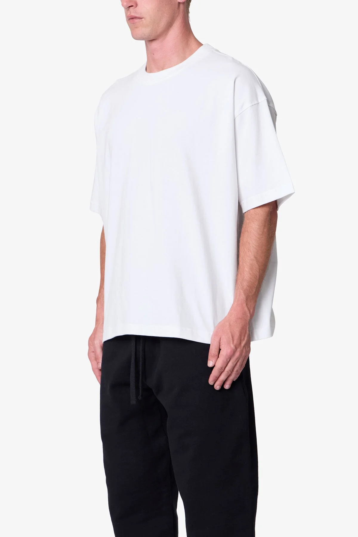 Heavy Basic Boxy Tee - White - Image 3