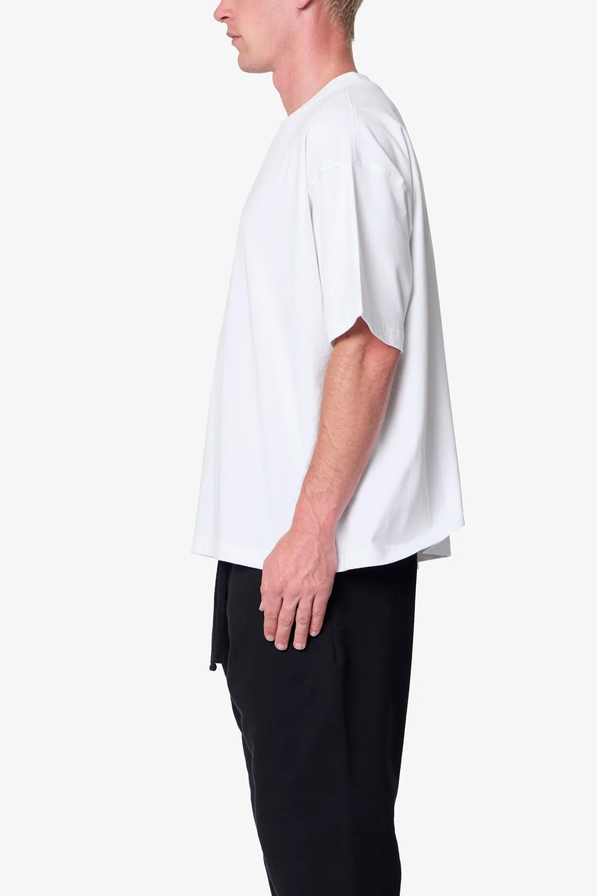 Heavy Basic Boxy Tee - White - Image 4