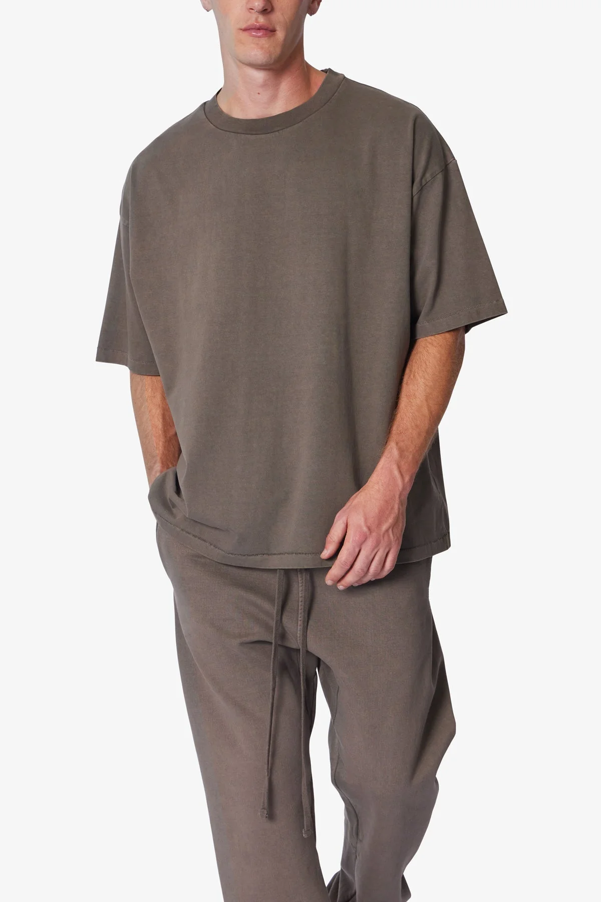 Heavy Every Day Boxy Tee - Muddy Grey - Image 6