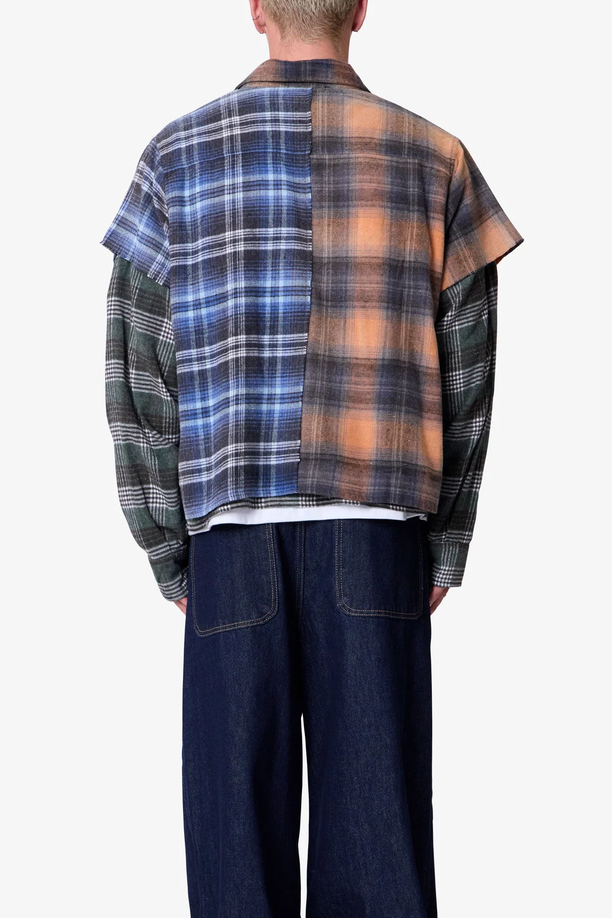 Knot Tie Mix Flannel Shirt - Multi - Image 5