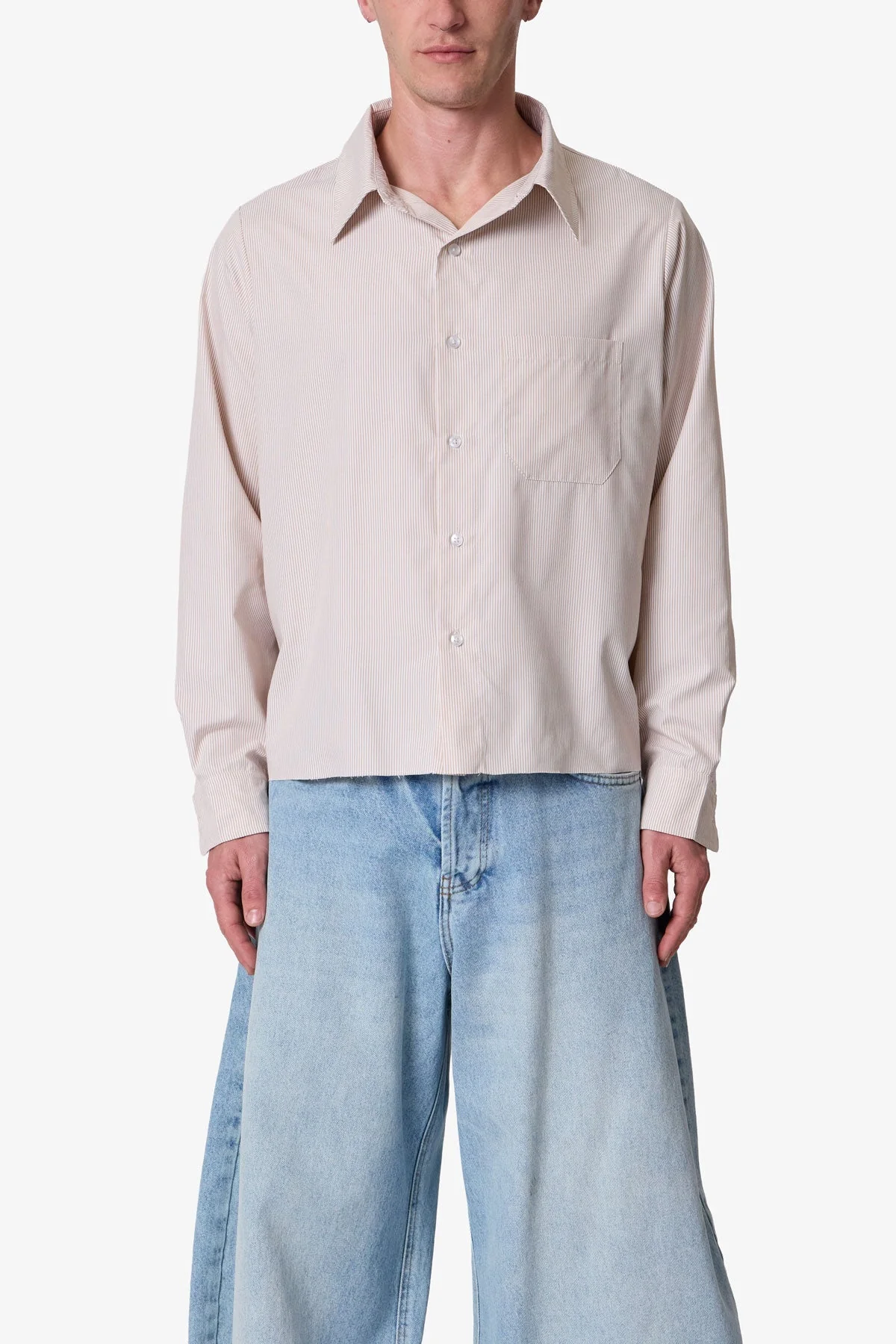 L/S Plaid Poplin Shirt - Brown - Image 3