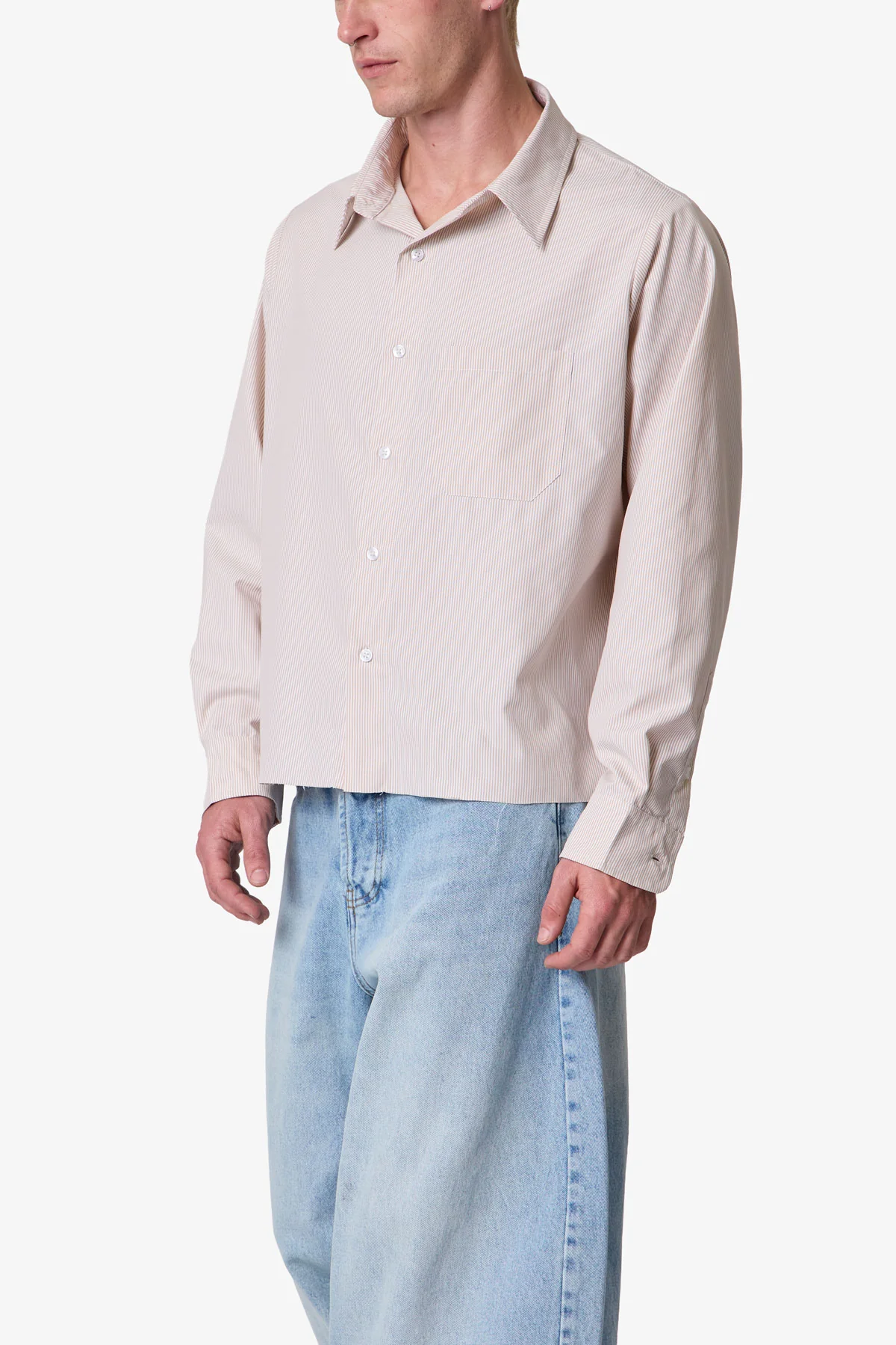 L/S Plaid Poplin Shirt - Brown - Image 7