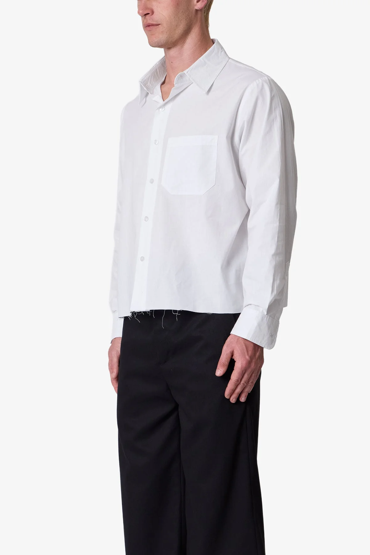 L/S Poplin Shirt - White - Image 3