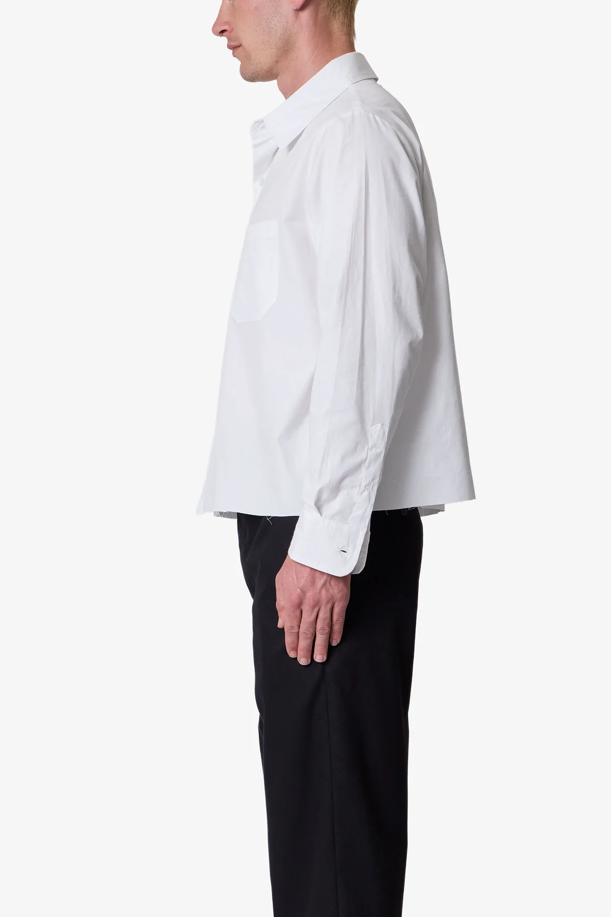 L/S Poplin Shirt - White - Image 4