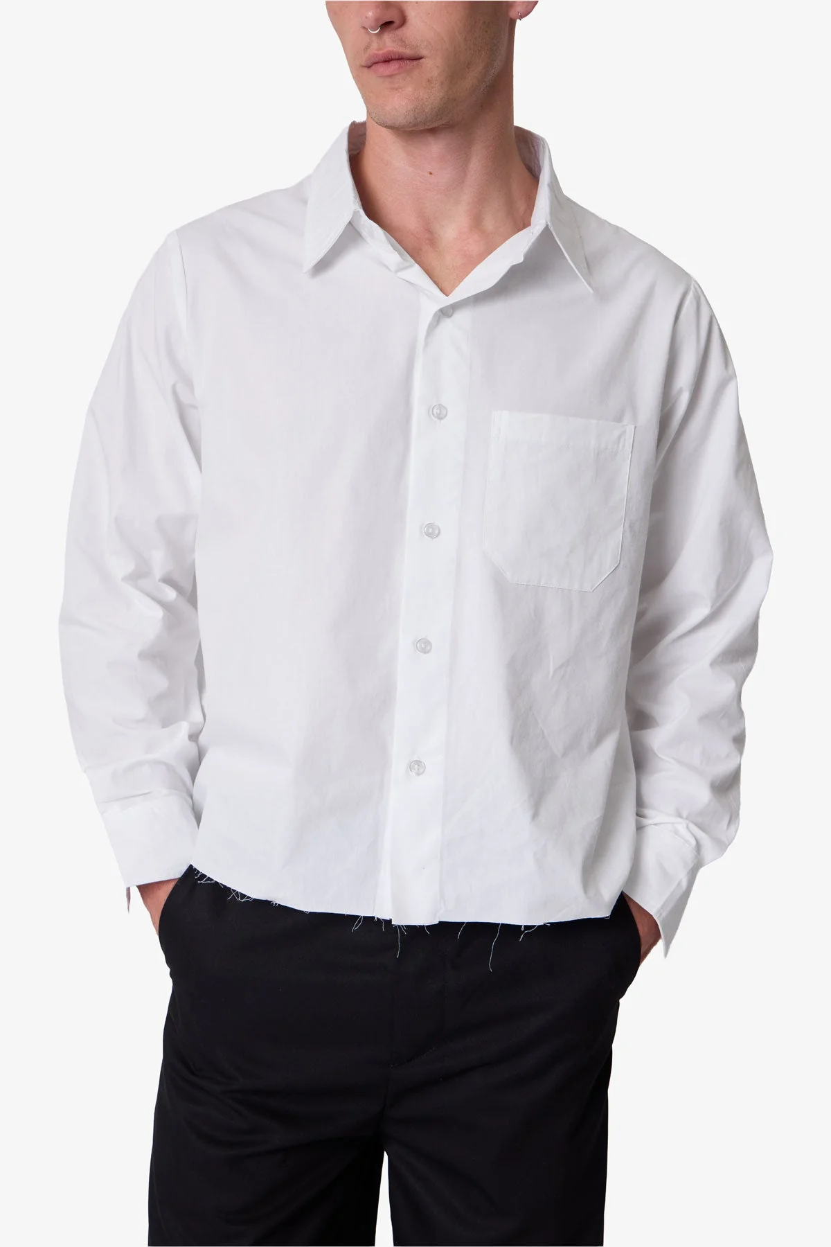 L/S Poplin Shirt - White - Image 6