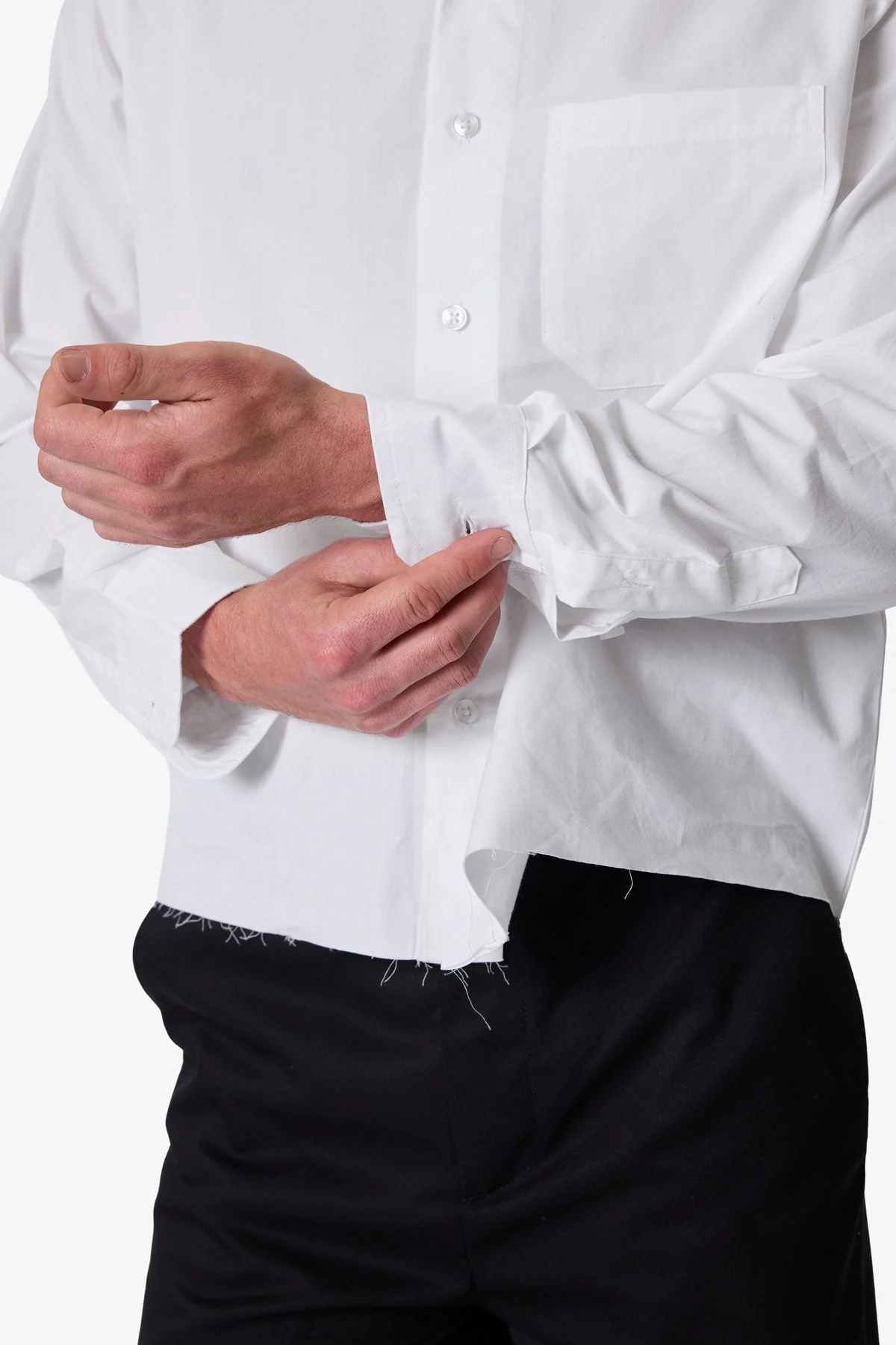 L/S Poplin Shirt - White - Image 7