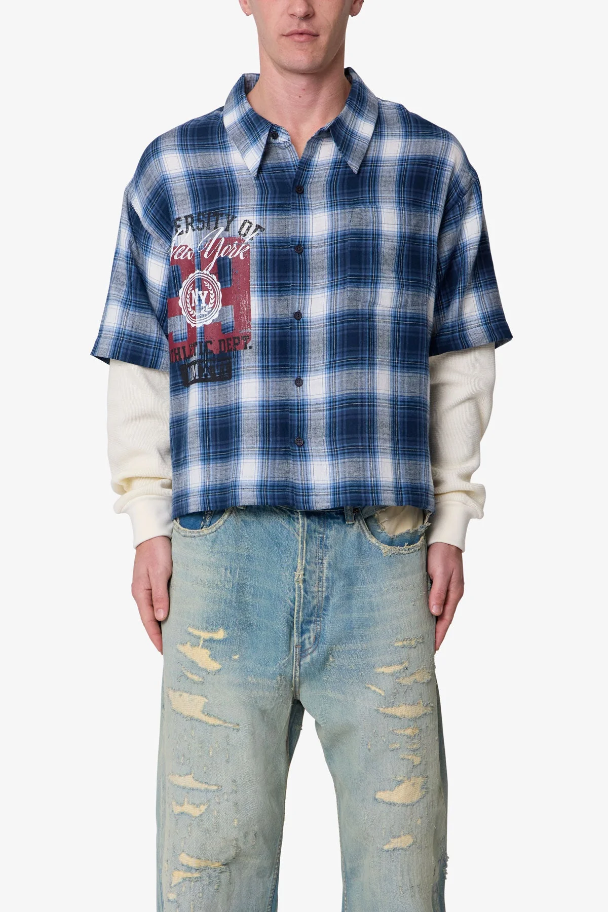 Layered Thermal S/S Shirt - Blue - Image 2