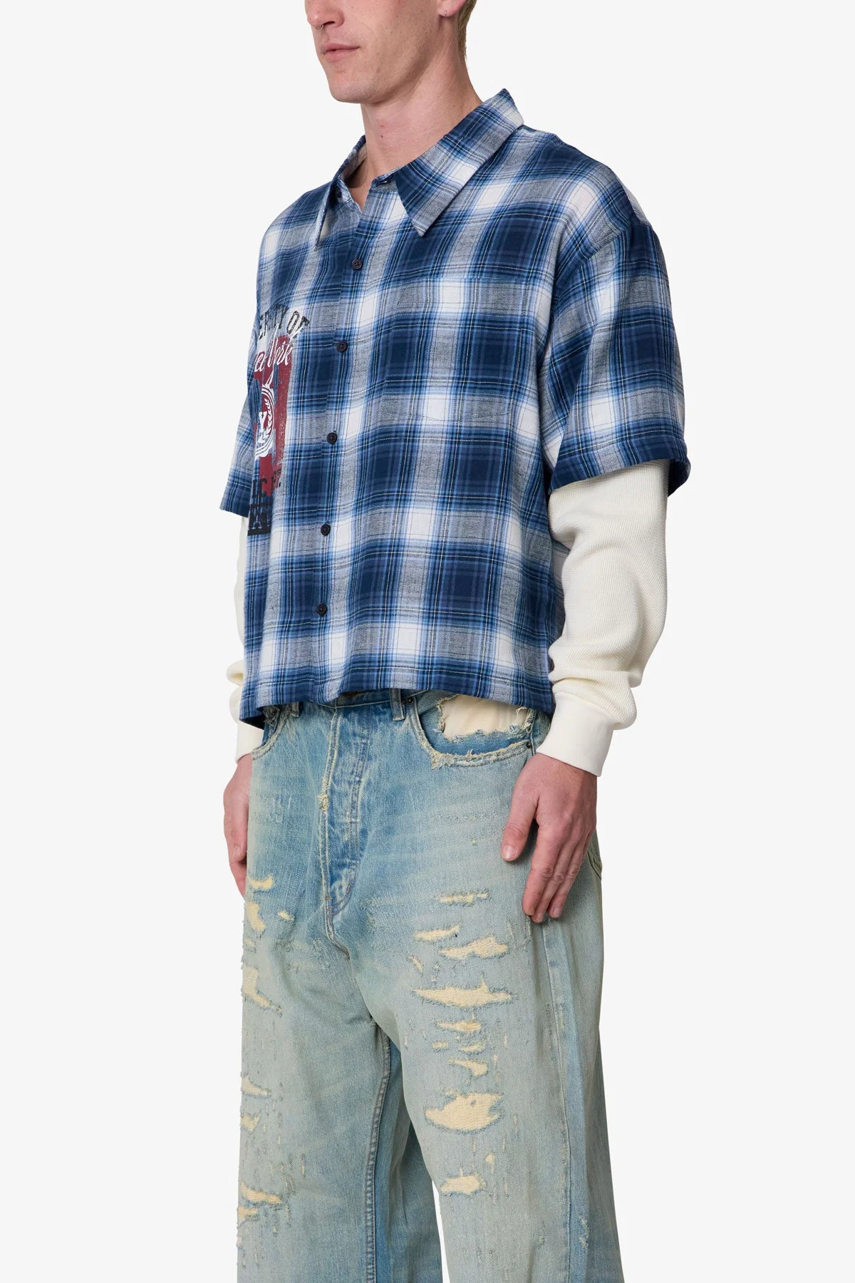 Layered Thermal S/S Shirt - Blue - Image 3