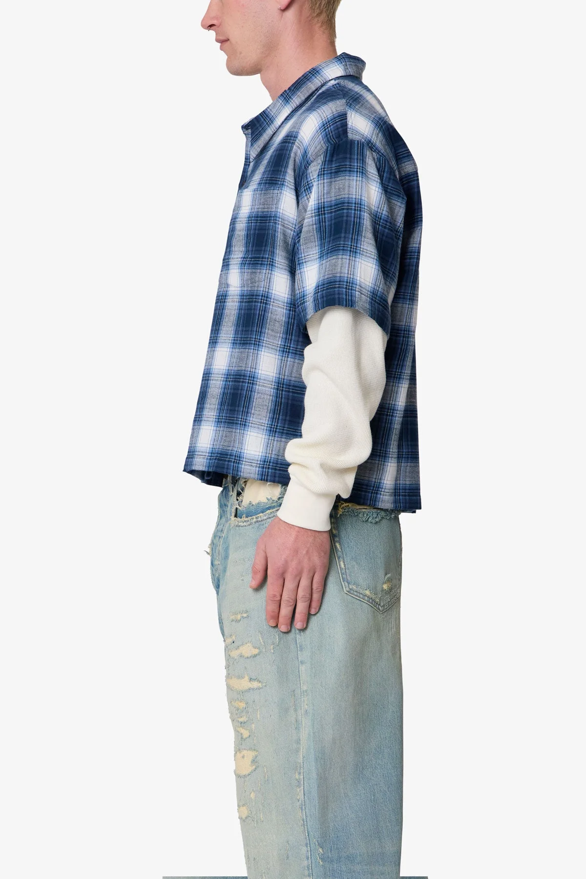 Layered Thermal S/S Shirt - Blue - Image 4