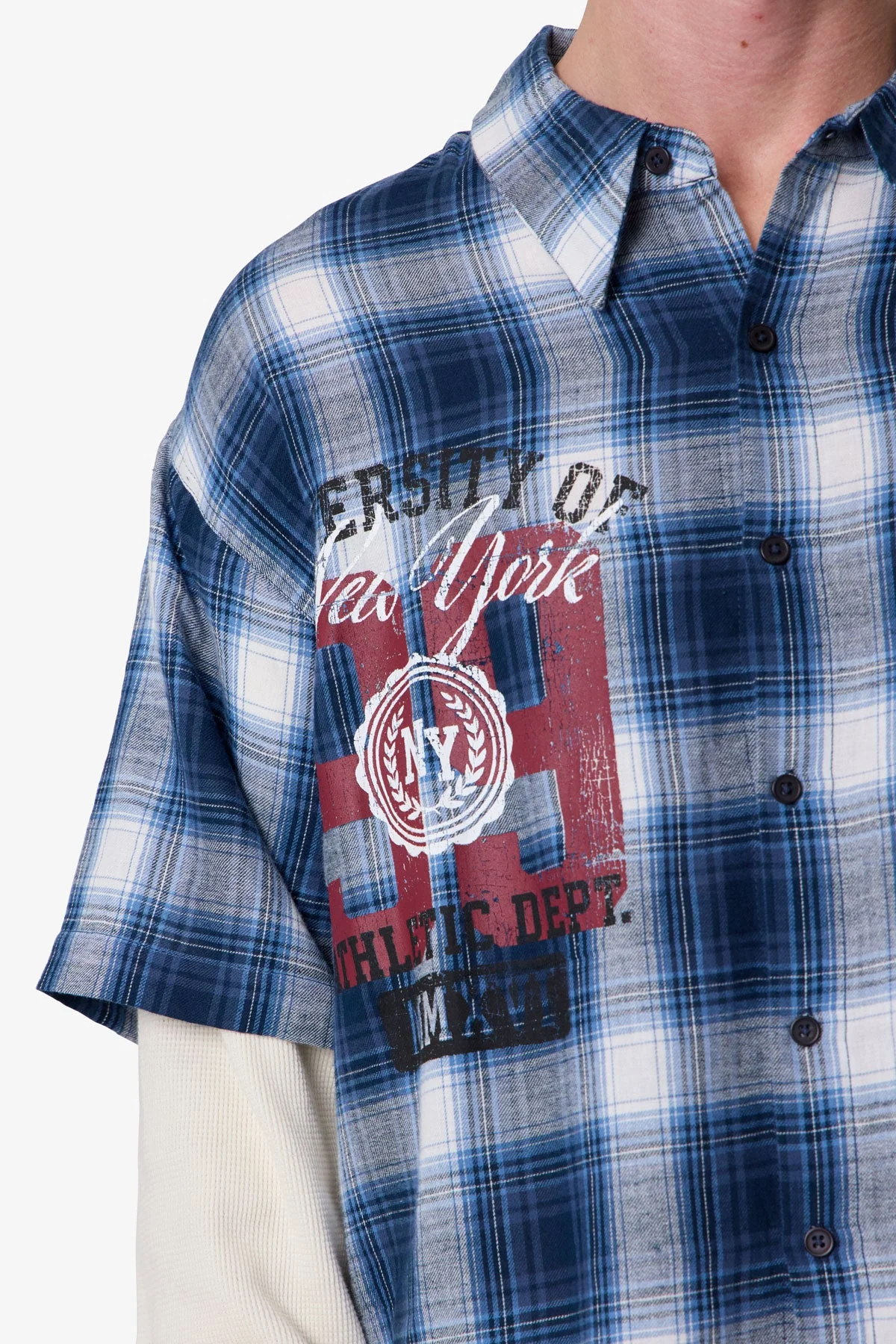 Layered Thermal S/S Shirt - Blue - Image 8