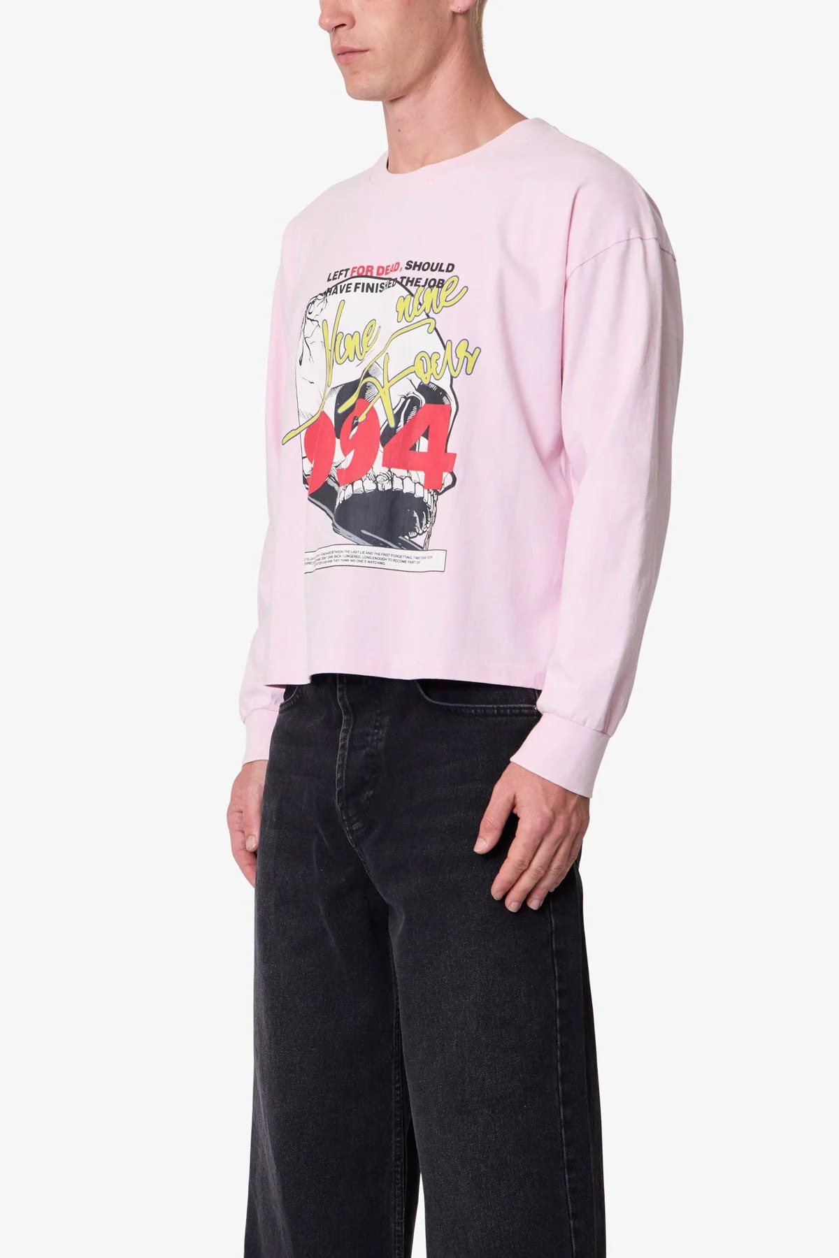 Left For Dead Printed L/S Tee - Lilac - Image 3