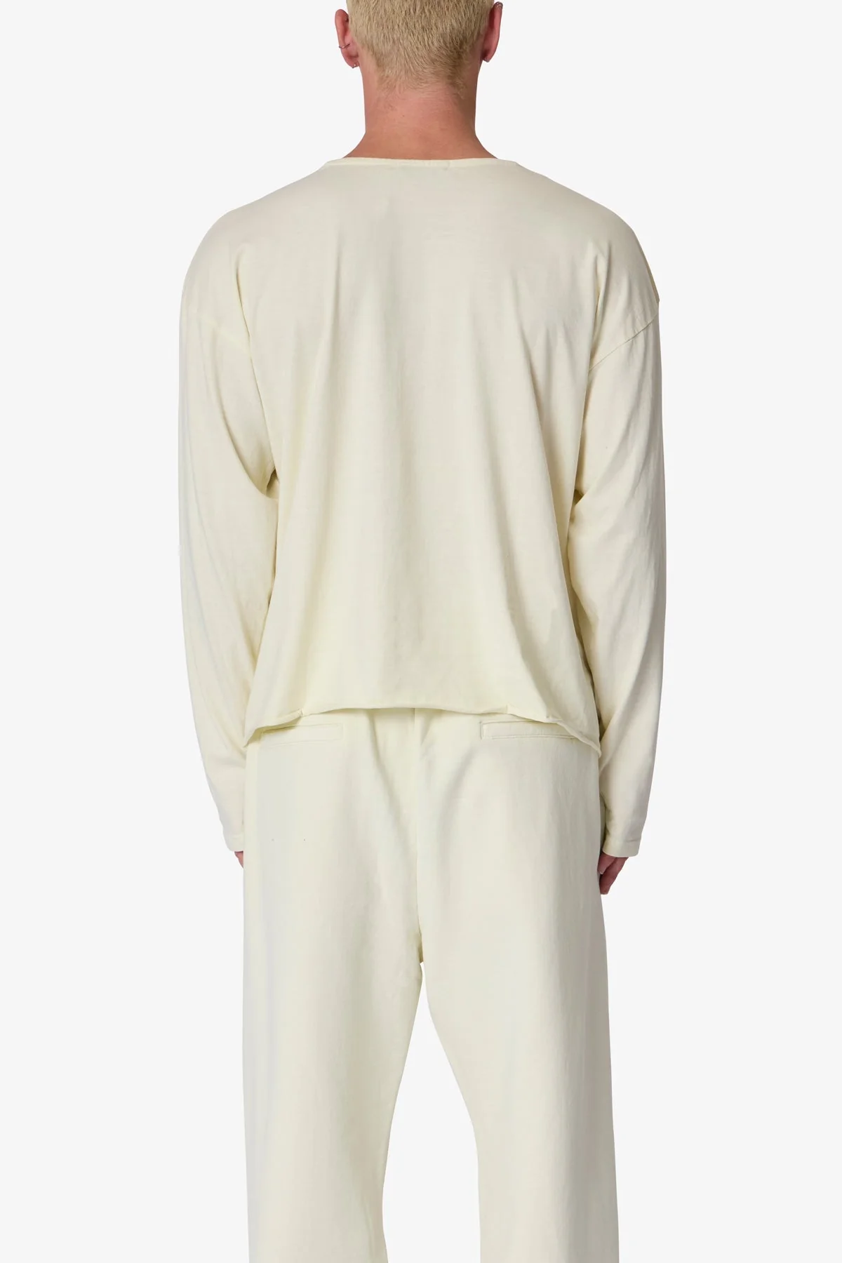 Long Sleeve Tee - Off White - Image 5