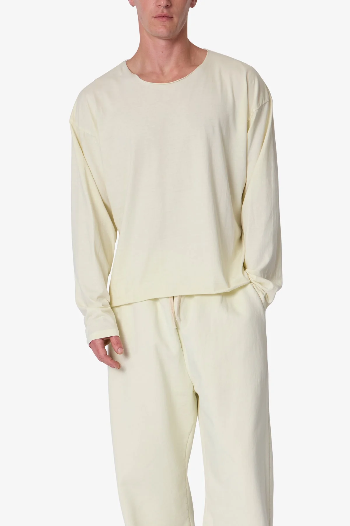 Long Sleeve Tee - Off White - Image 6