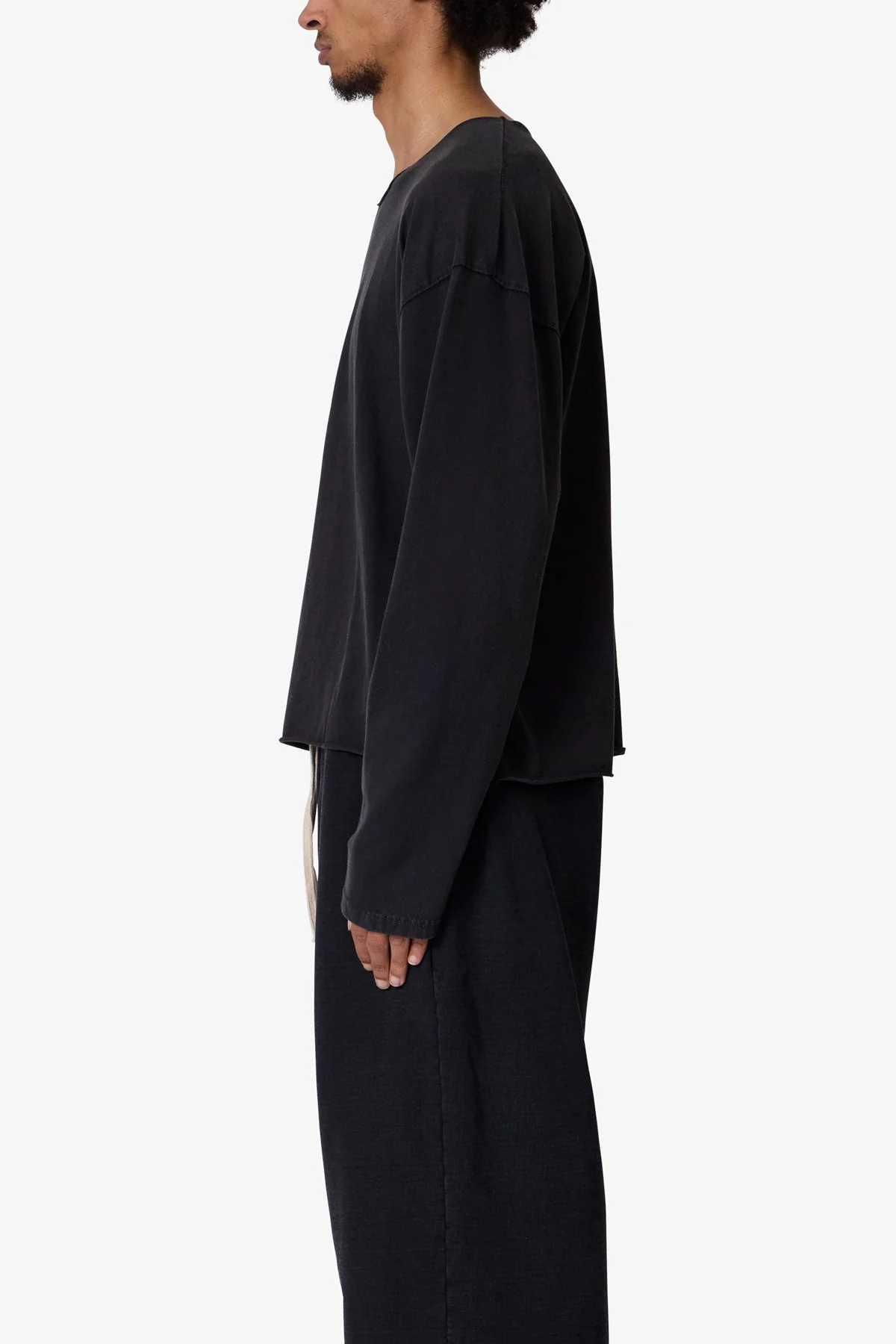 Long Sleeve Tee - Washed Black - Image 4