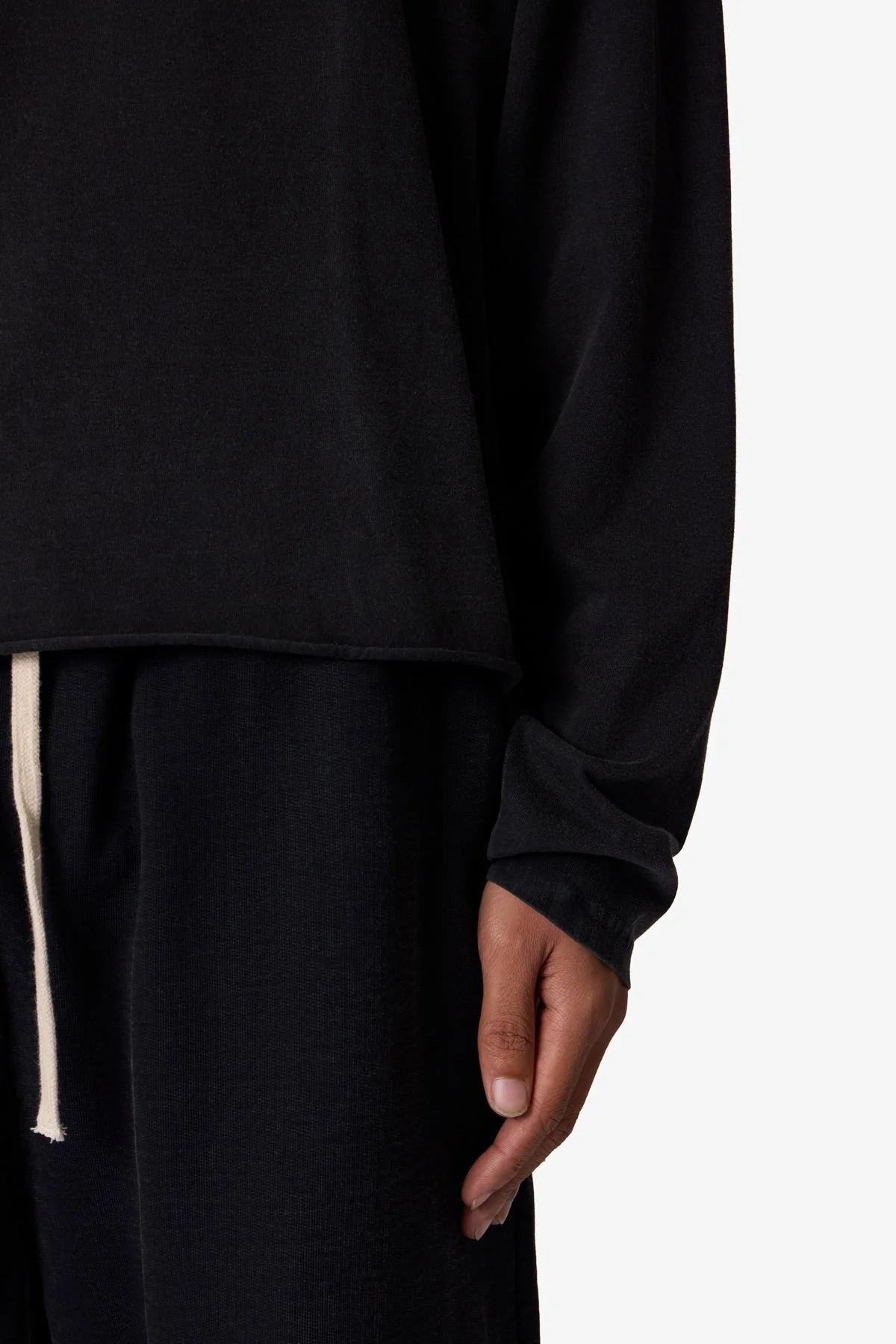 Long Sleeve Tee - Washed Black - Image 7