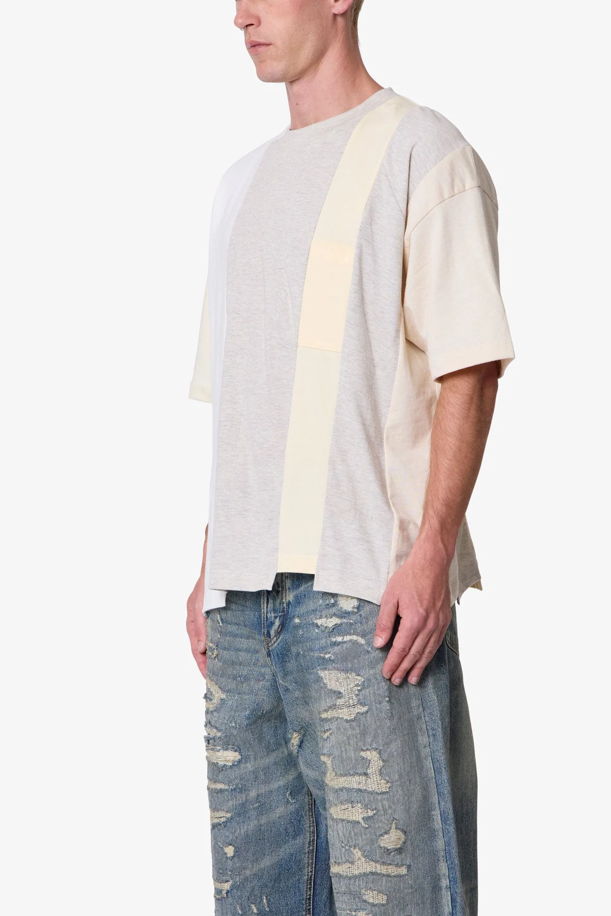 Multi Paneled Tee - Off White - Image 3